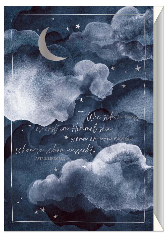 Trauerkarte „Trauer Wolken“ Typographie