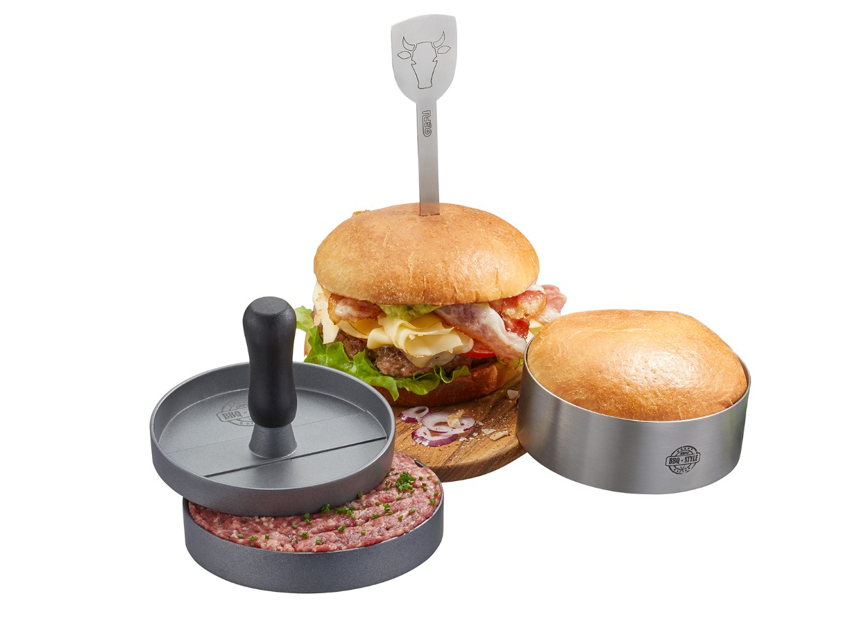 Gefu Burger-Set BBQ 3-teilig