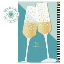 Artebene Karte - Gläser "time for champagne"