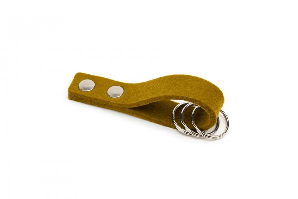 Clicko Schlüsselbund Anhänger Filz in der Farbe "Mustard"