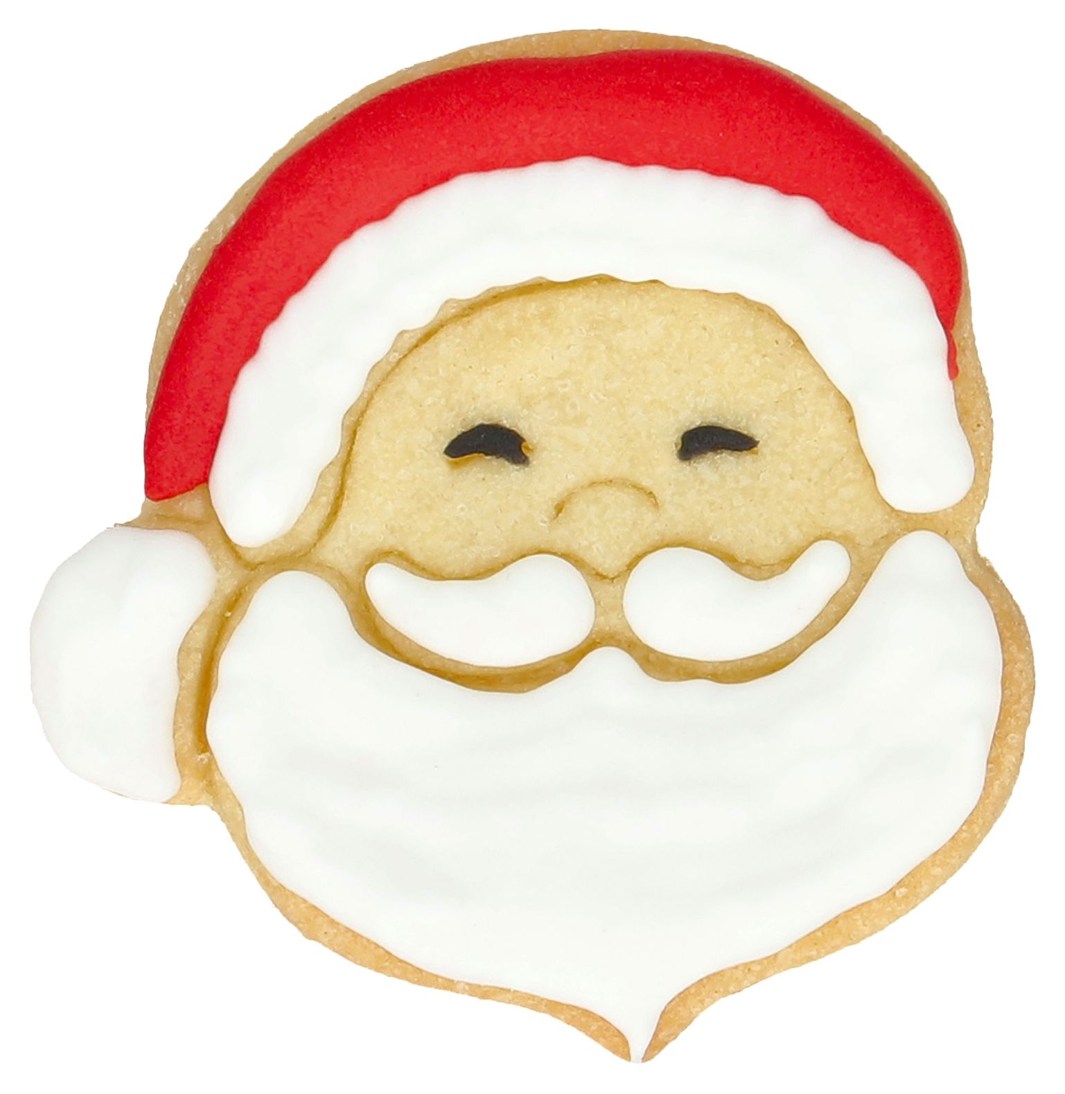 Ausstechform Weihnachtsmann, Kopf mit Innenprägung 6cm