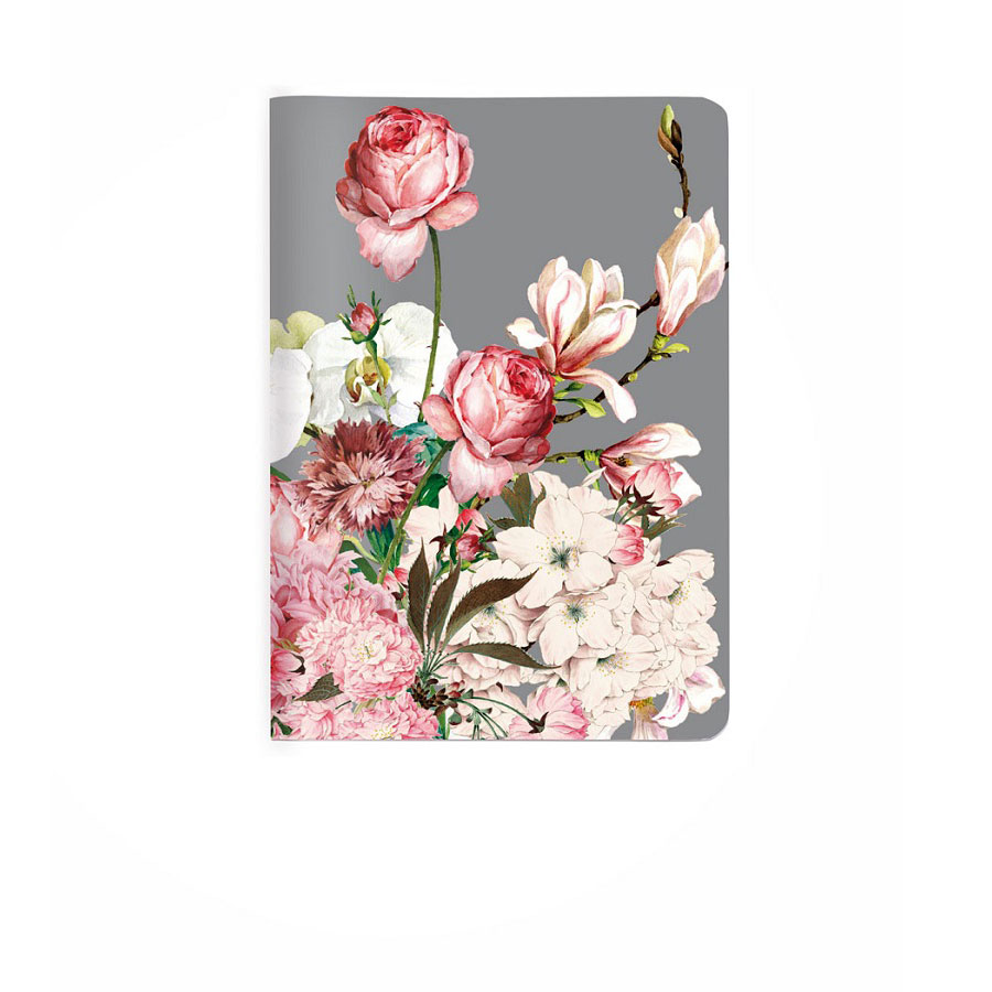 Cedon Hefte Din A6 kariert "Floral Bouquet rose"