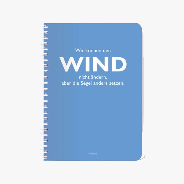 Ringbuch DIN A5 Hellblau, Aristoteles, Wind von Cedon
