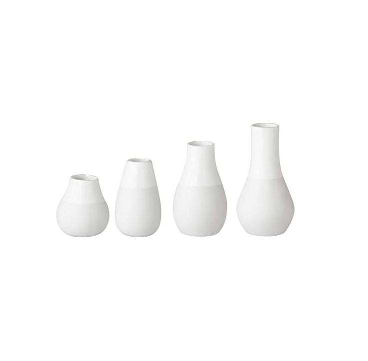 Räder Living Minivasen, Pastellvasen im 4er Set 4,5-8,0 cm, Farbe weiß