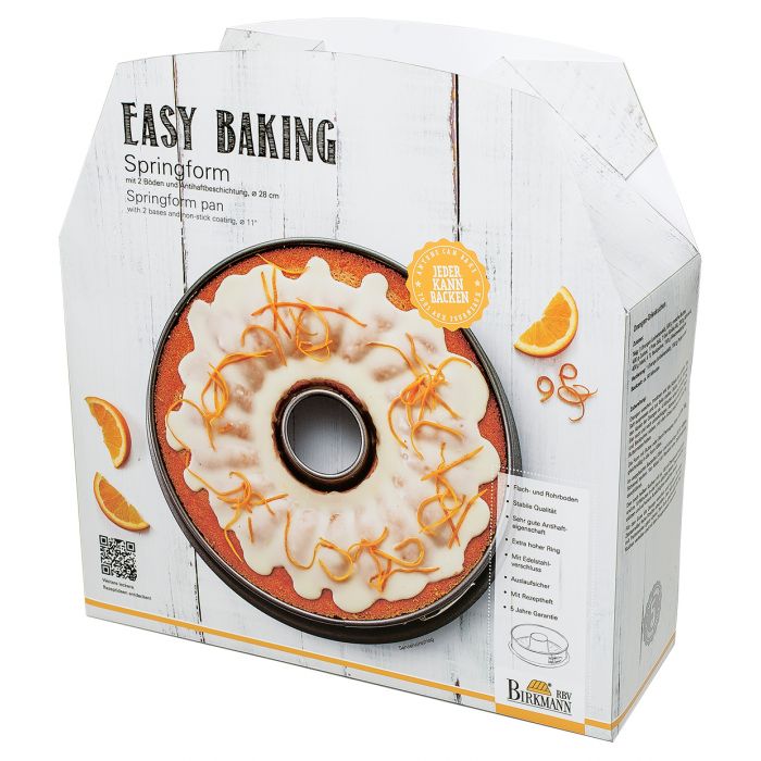 26 cm Birkmann Easy Baking Springform mit zwei Böden 