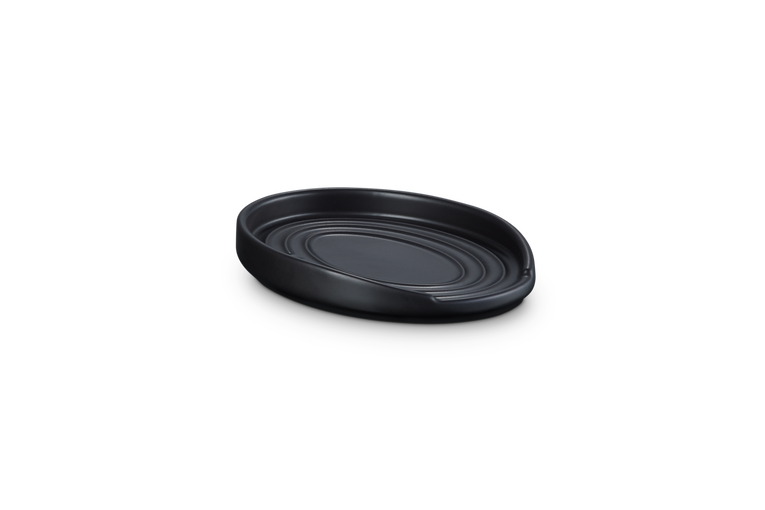 Löffelablage oval | Schwarz matt