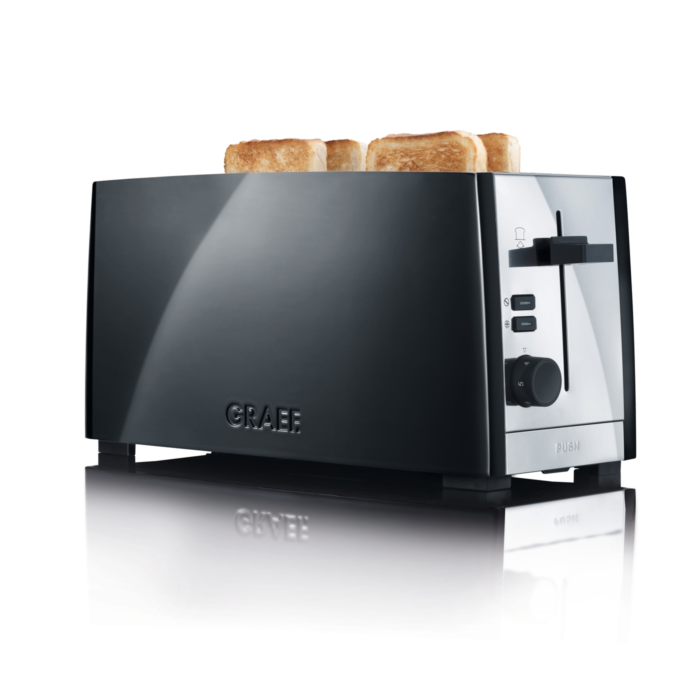 TO102 4 Scheiben Toaster | Schwarz