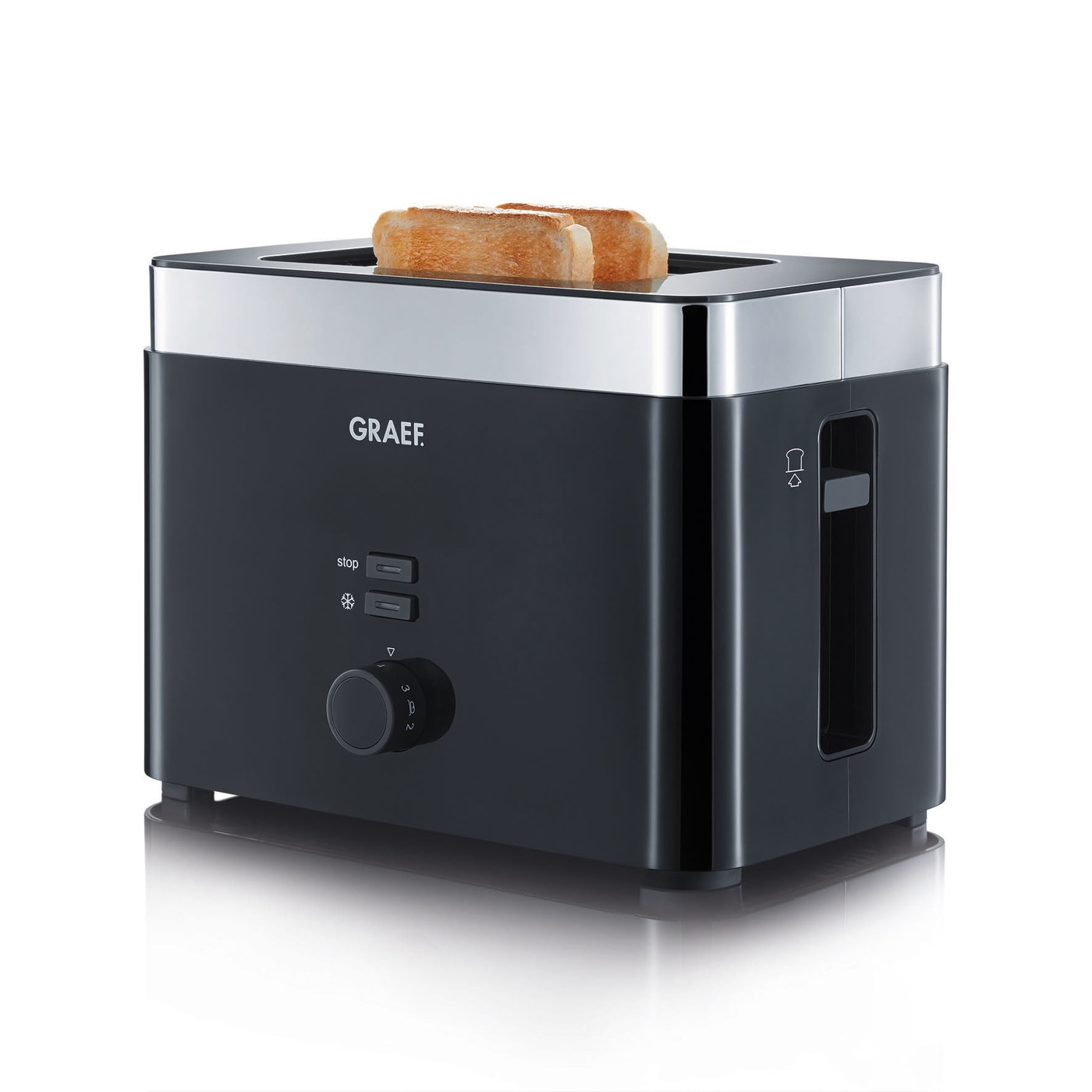 TO62 Kompakter Toaster für 2 Scheiben | Schwarz