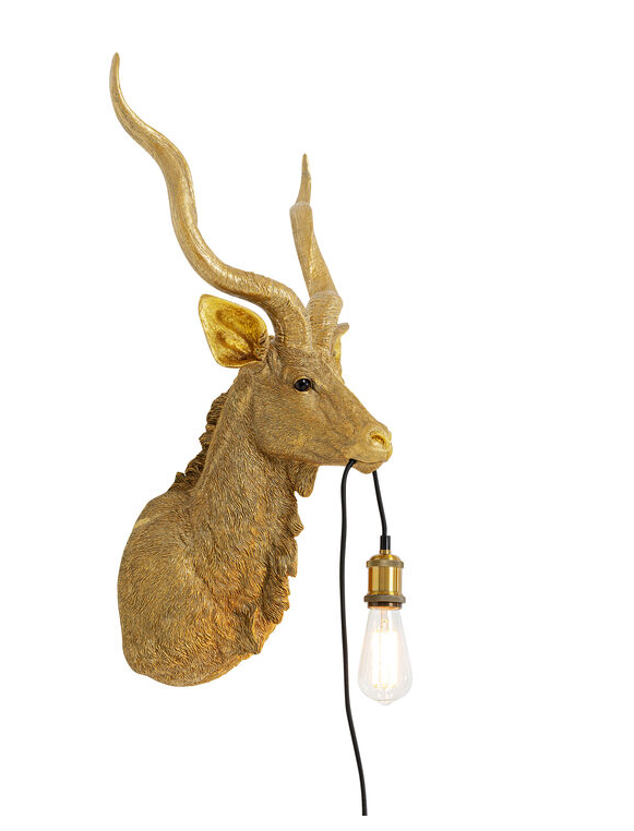 Wandleuchte Animal Goat Gold 45x74cm