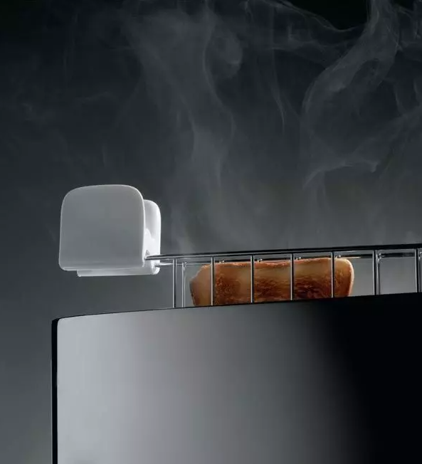 Alessi  Toaster mit Brötchenaufsatz 