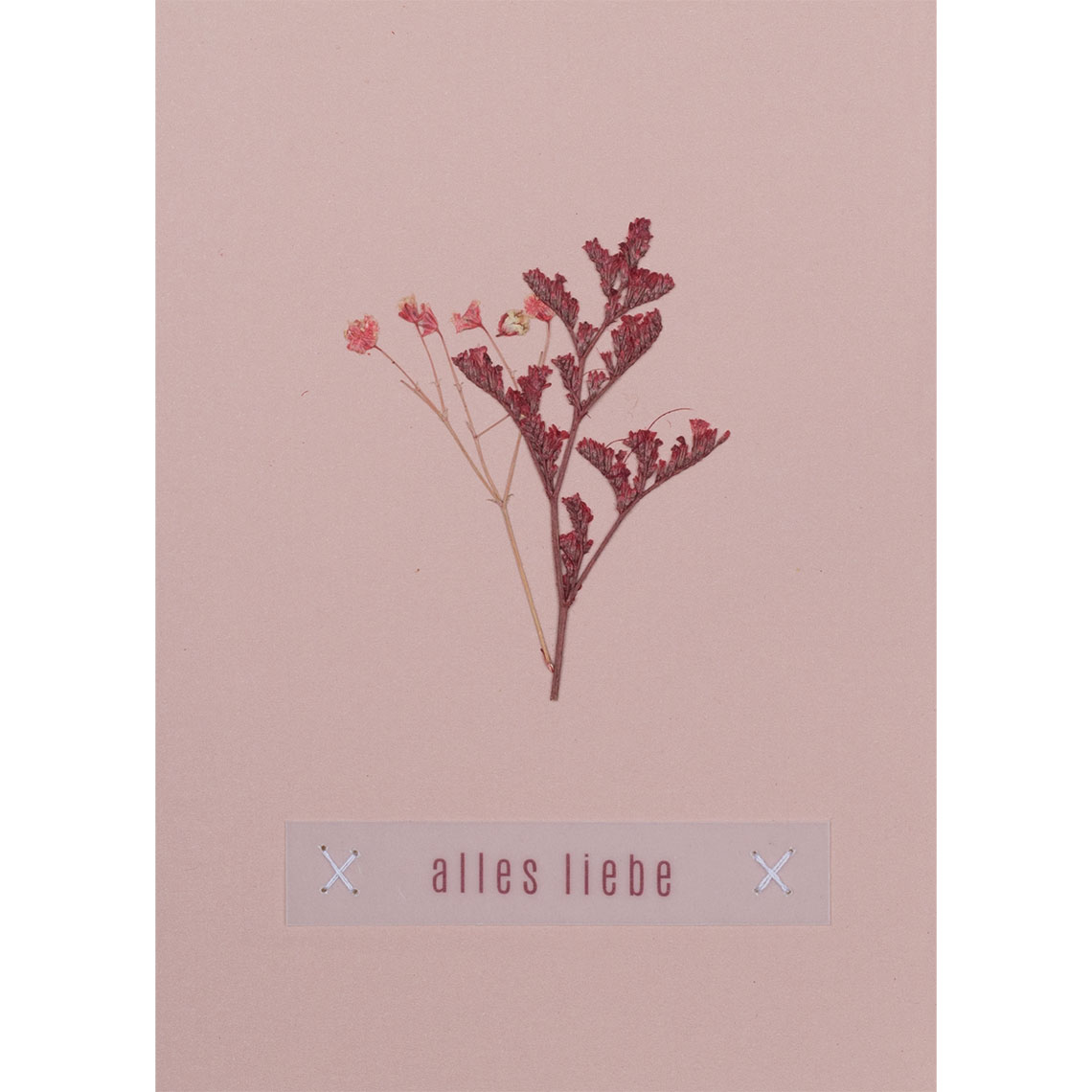 Blumengruß Glückwunschkarte " Alles Liebe" Räder
