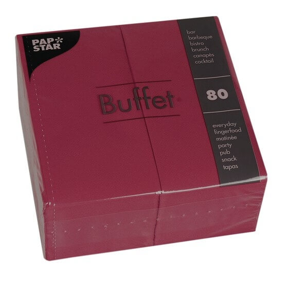 Buffet Serviette in der Farbe Bordeaux 