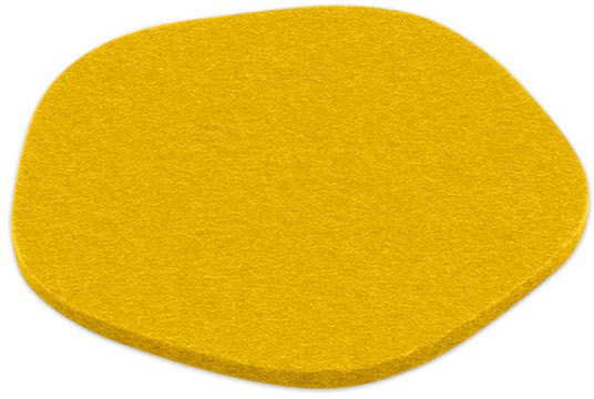 Hey-Sign Tischset "Pebble" runde organische Form, Farbe "Curry" /40 cm