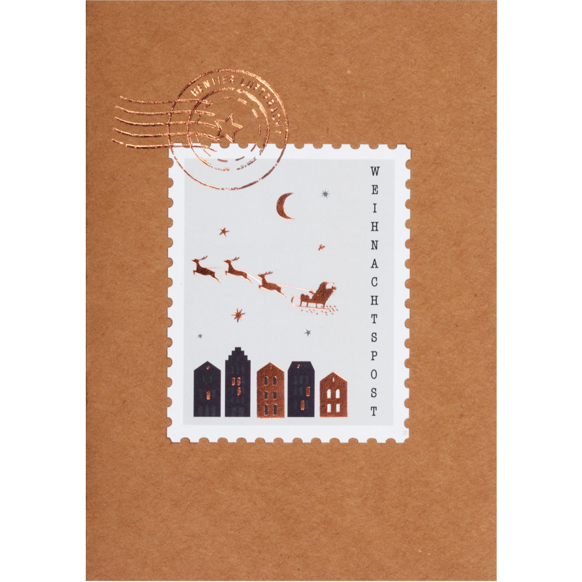 Briefmarkenkarten " Weihnachtspost " von Räder