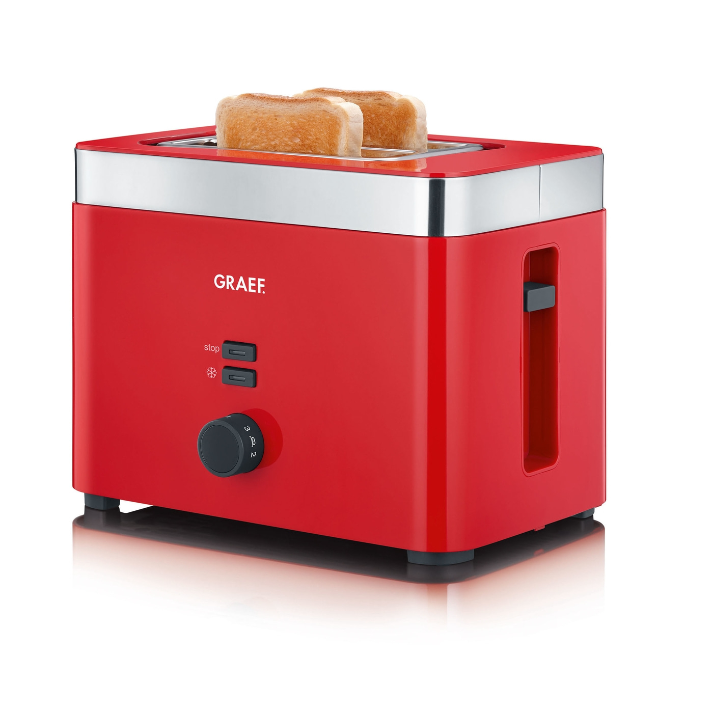 TO63 Kompakter Toaster für 2 Scheiben | Rot