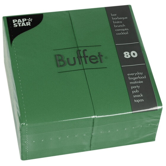 Buffet Serviette in der Farbe Dunkelgrün 