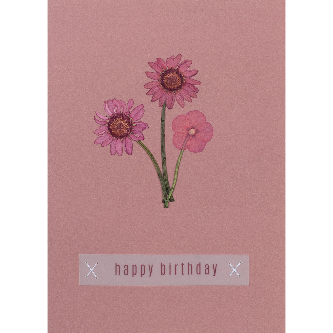 Blumengruß Glückwunschkarte " Happy Birthday" Räder 