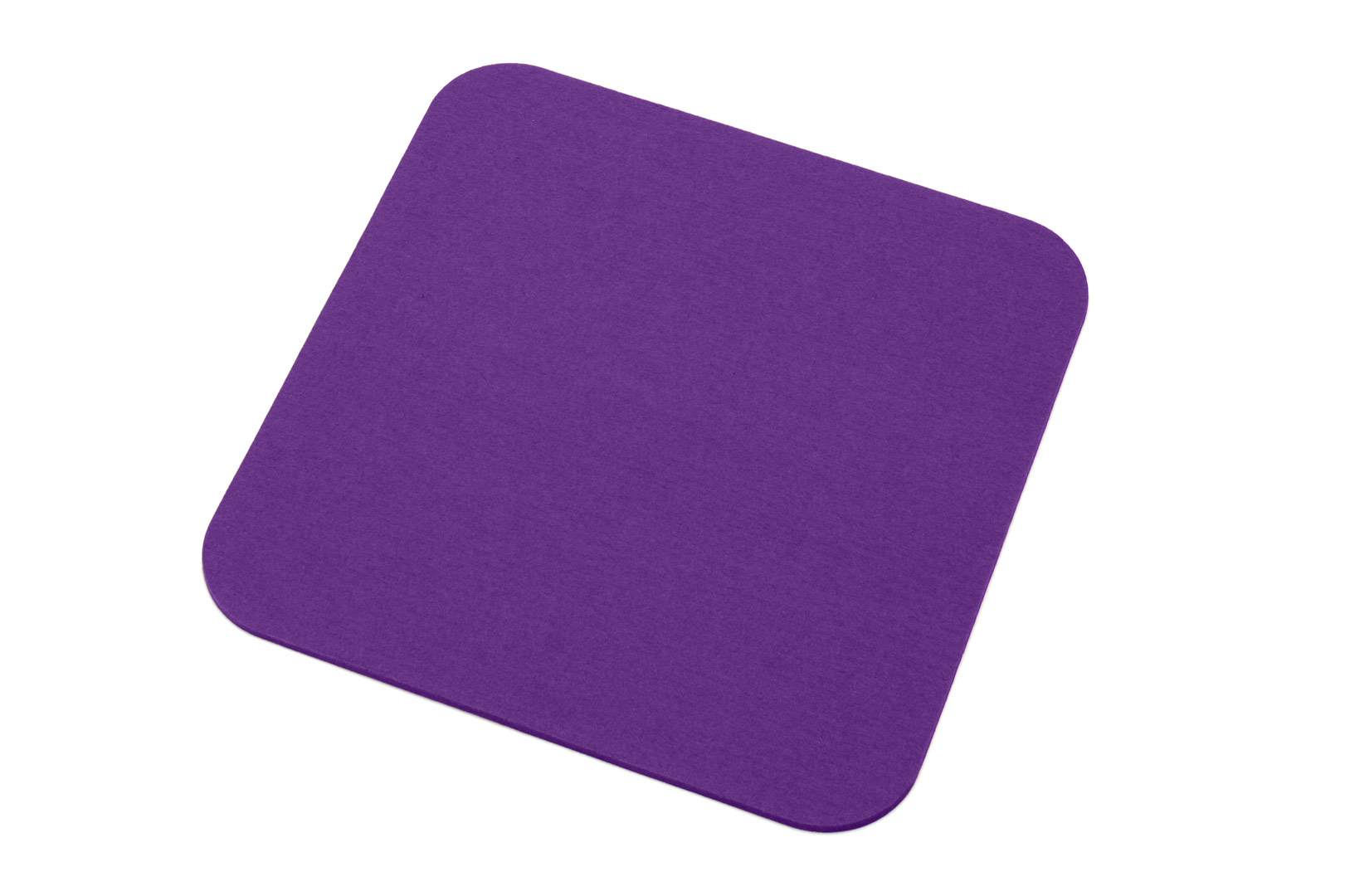 DEIN eckiger Filz Untersetzer mit den runden Ecken, Farbe „Violett“