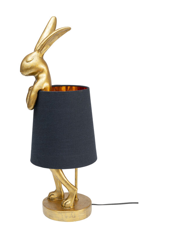 Tischleuchte Animal Rabbit Gold/Schwarz 50cm