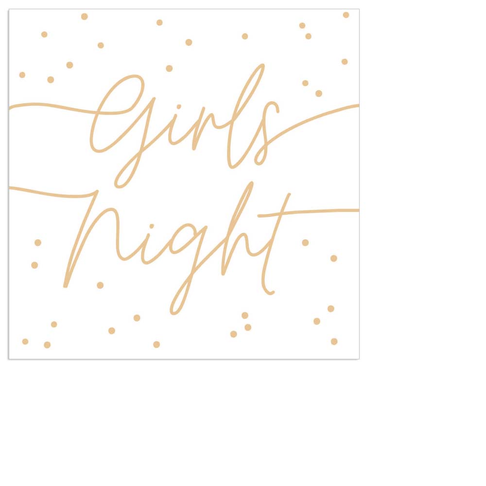 Cocktailserviette /Weiß Gold Girls Night