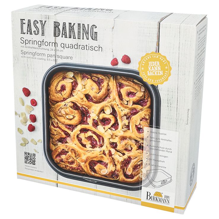 Birkmann Springform quadratisch, 24 x 24 cm | Easy Baking
