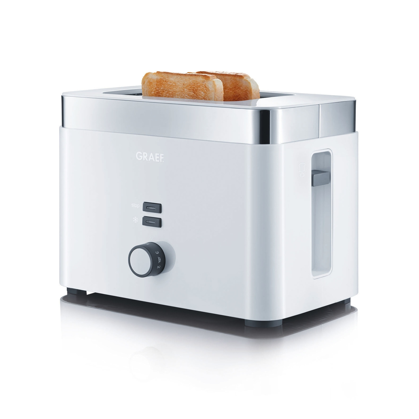 TO61 Kompakter Toaster für 2 Scheiben | Weiß