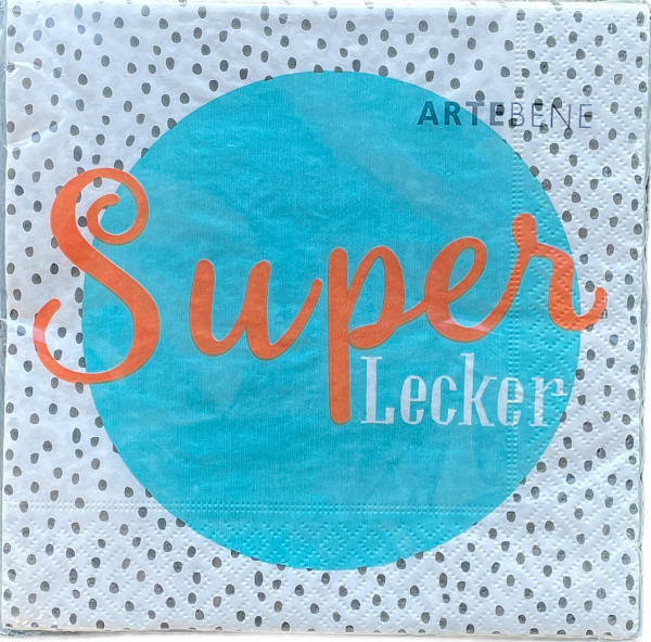 Lunchserviette 33 x 33 cm "Super Lecker" - ARTEBENE