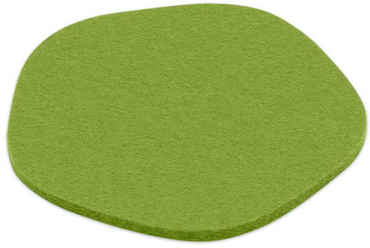 Filz Untersetzer 12,0 cm, Farbe „Maigrün“, Pebble